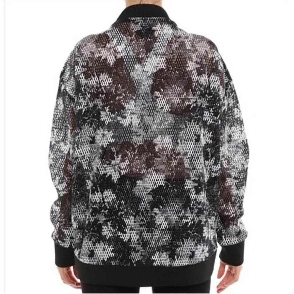IVY PARK Black and White Mesh Bomber Jacket - Picture 4 of 7